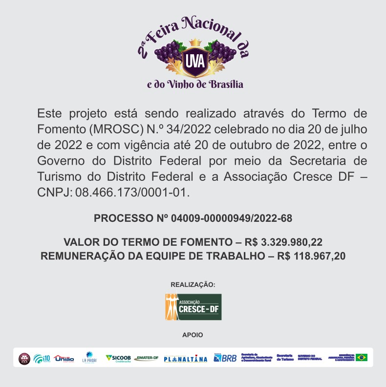 TERMO DE FOMENTO Associação Cresce DF